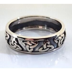 RING/OUTLAWS AMSTERDAM-S925 Silver Band-Filigree-Size 9/10-SEE DESCRIPTION